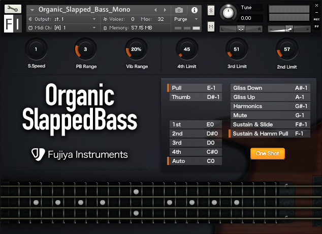 ScreenShot of Organic Fingered Bass for Kontakt